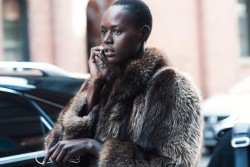 amen69fashion:  Ajak Deng at NYFW F/W 2014