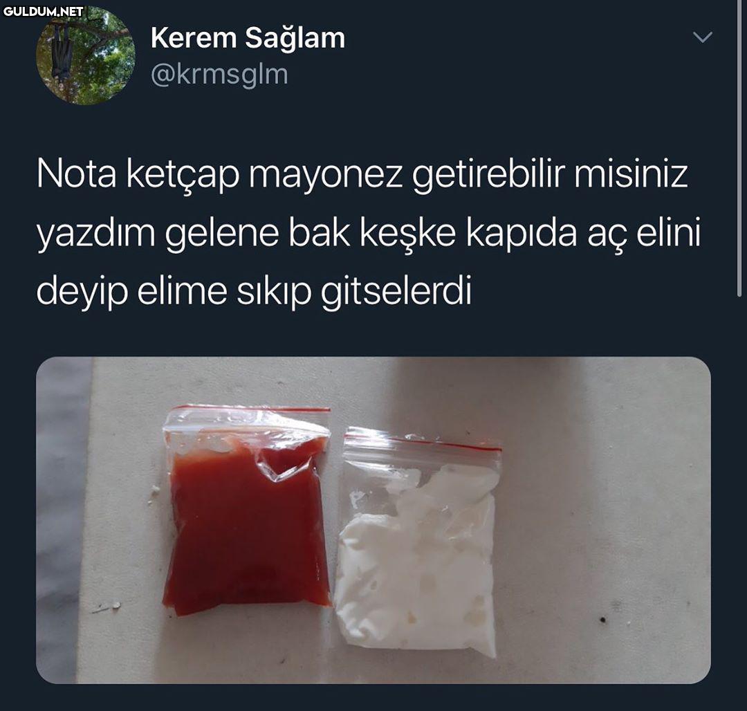 bu küçük poşet sadece...