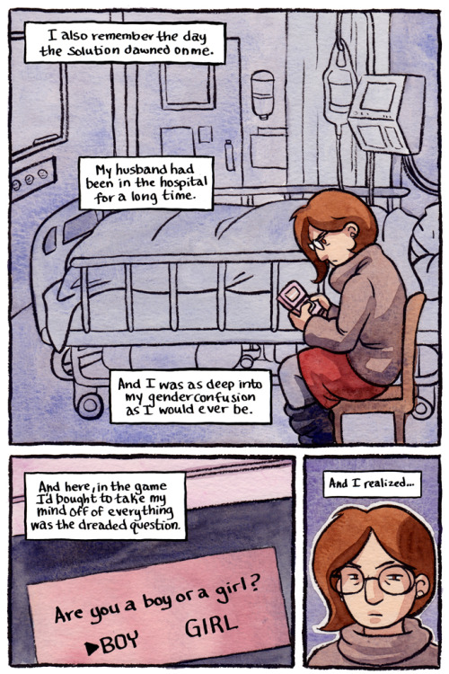 Boy or Girl?by Kori MicheleOriginally published in Chainmail Bikini, 2015A comic about being a nonbi