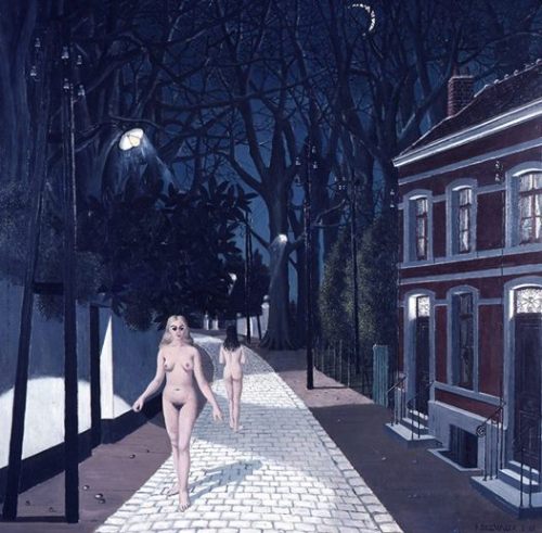 colin-vian:   Paul Delvaux - Path (1961) 