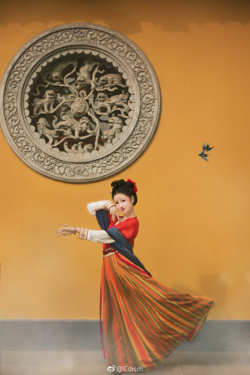 dressesofchina: Photoshoot with Tang dynasty round color ruqun  hanfu from @幽窗小记- mod