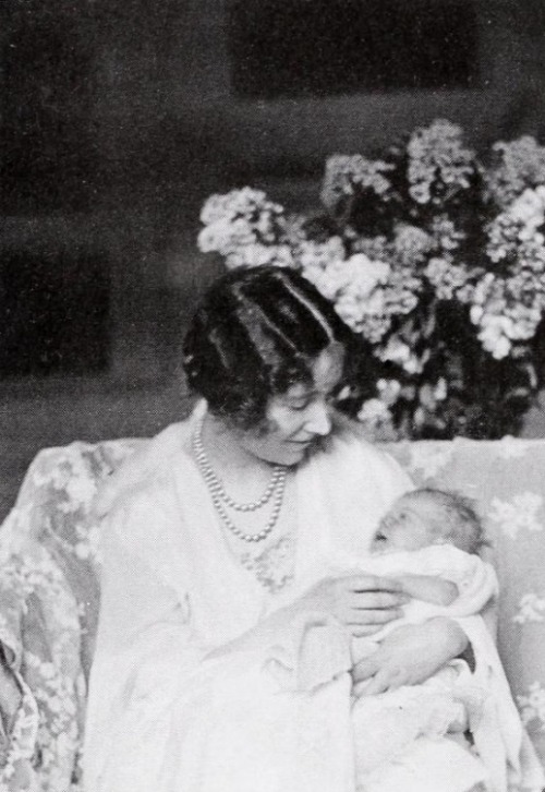The Duchess of York with her newborn daughter Princess Elizabeth, April 1926 The Queen Mother: The o