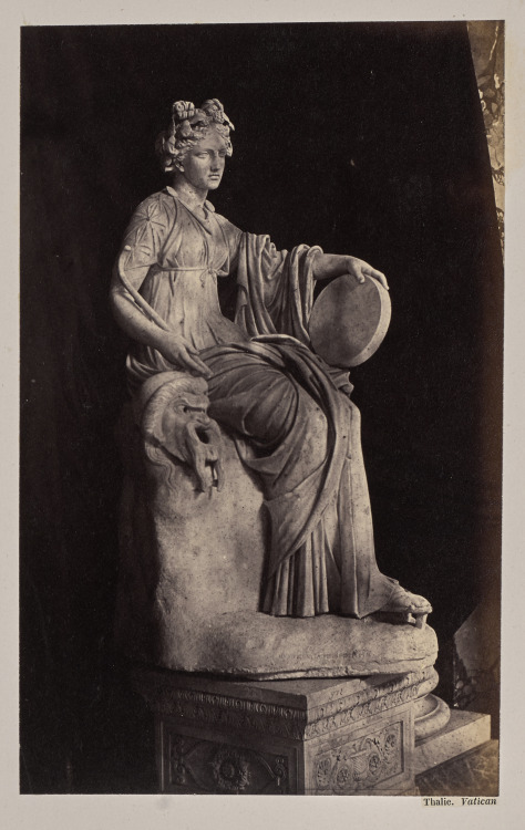 lespalimpsestes:A statue of the Greek muse Thalia, probably James Anderson (British, 1813-1877)