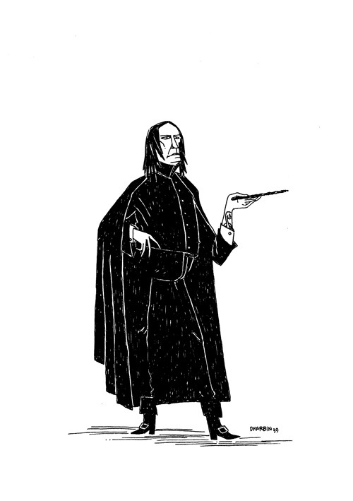 THE NEW DARK ARTS TEACHER.
A “Persons of Interest” drawing. You can get your own here. Short version is I’ll draw any famous/widely recognizable figure, fictional or historical or just popular, just once. So for instance, I won’t draw Severus Snape...