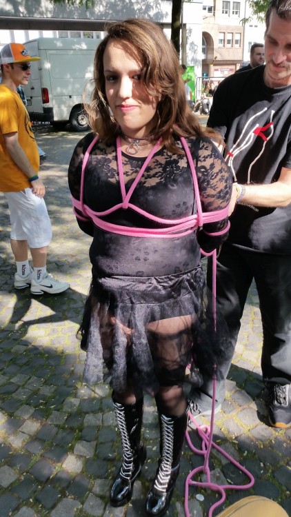 I got tied up in public @ Christopher Streed Day (Pride Parade) in  Karlsruhe (Germany).The pictures