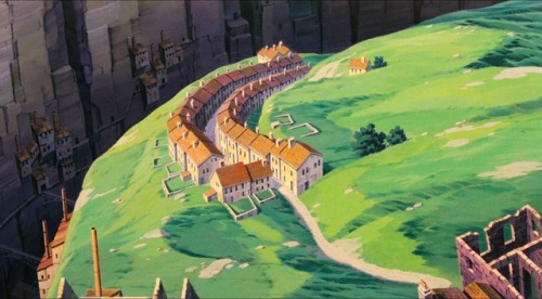 ghibli-collector:The art of locations from Laputa Castle In The Sky - Dir. Hayao Miyazaki (1986)