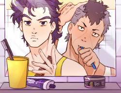 high-boom:morning josuyasu doodle because i needed an excuse to draw them with messy hair 