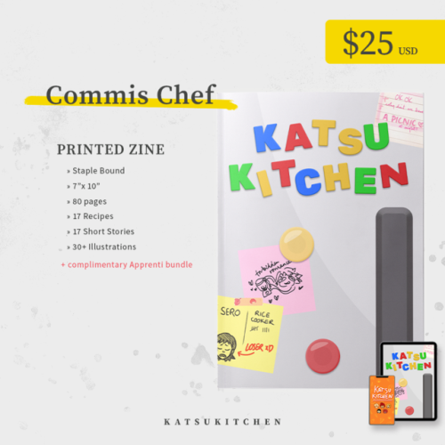 katsukitchen: katsukitchen:katsukitchen:Get your copy of the Katsukitchen cookbook zine now! Gum