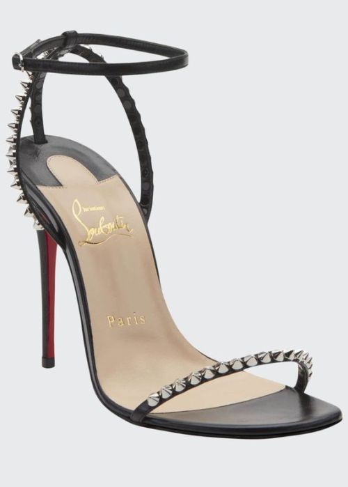 down2feet:Louboutin So Me Spike Red Sole Sandals