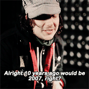 spaceboyfrnk: 3-in-1 with Frank Iero  1. If you could go back in time 10 years ago,