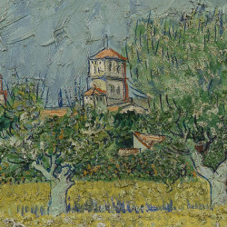 Field with Irises near Arles (detail) by