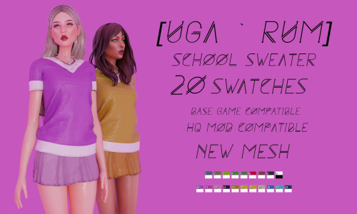  ~ School sweater ~ - new mesh; -base game compatible; -HQ mod compatible; -20 swatches TERMS OF USE