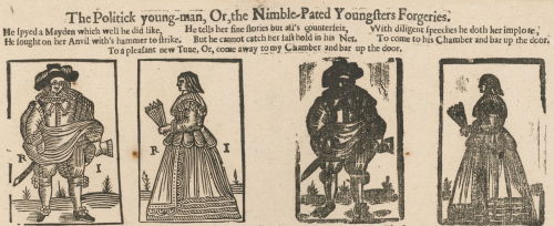 The politick young-man : or, the nimble-pated youngsters forgeries, ca. 1660.25242.67Houghton Librar