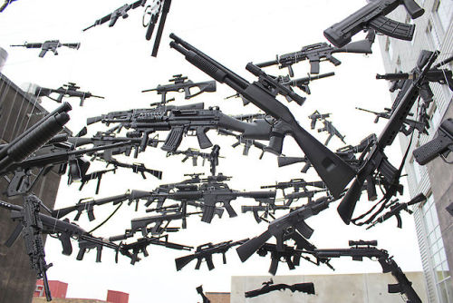 “ Gun Country
Artist Michael Murph has created Gun Country, a site specific installation that consists of 130 toy guns for the open art competition ArtPrize this year.
”