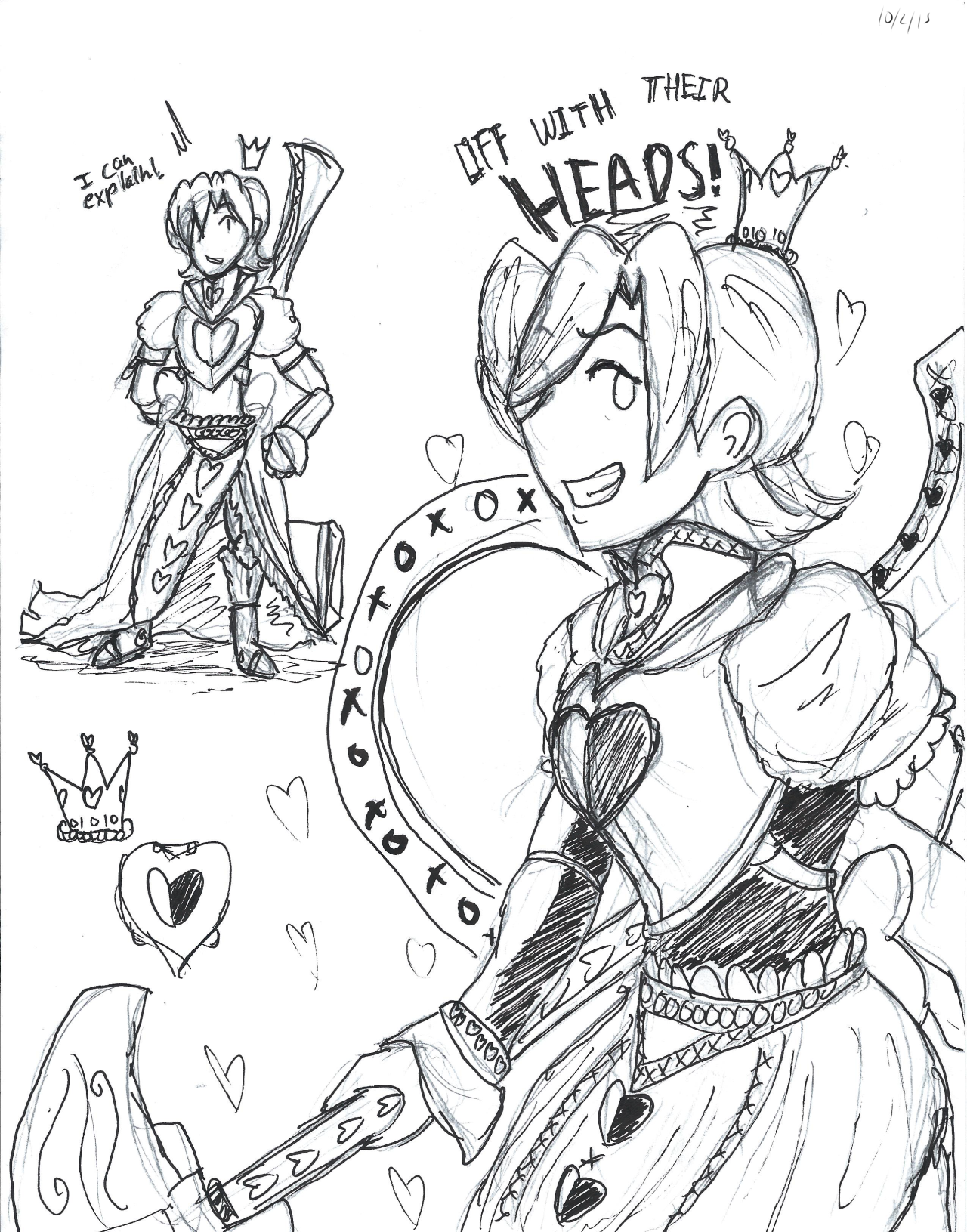 jo3mm:  day 2 inktober queen of hearts valkyrie(?) Idk wanna think that she even