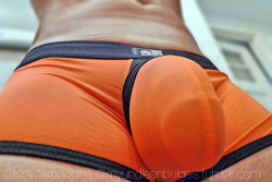 myundiesnbulges:  Orange WJ bulge