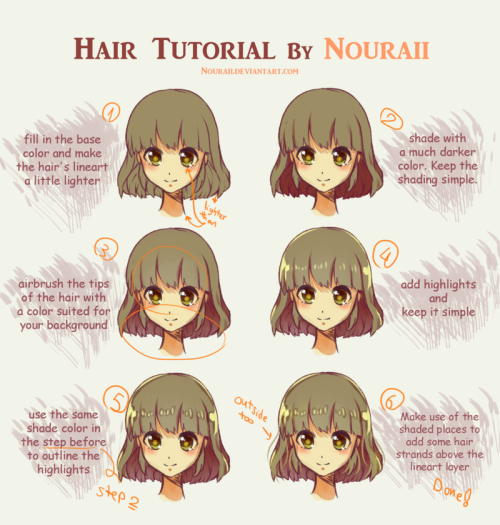 drawingden: Hair Tutorial by Nouraii