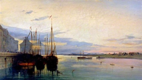 James Holland (1799 - 1870) - Nimeguen, on the Rhine c.1837. Oil on canvas.