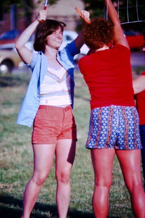 Fashion styles of young people in the 1970s.