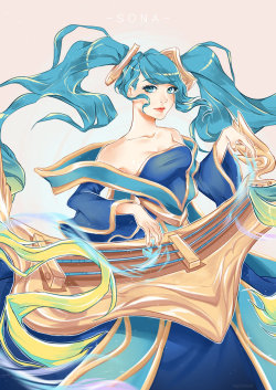 league-of-legends-sexy-girls:  Sona by nepheloyd