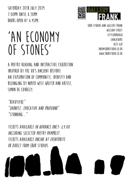 ‘An Economy Of Stones’ Poetry Reading and Interactive Exhibition at Ebor Studios and Gal