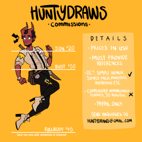 ⚡COMMISSIONS OPEN⚡ I’m open for all commission types, Get in while they’re hot!Email hun