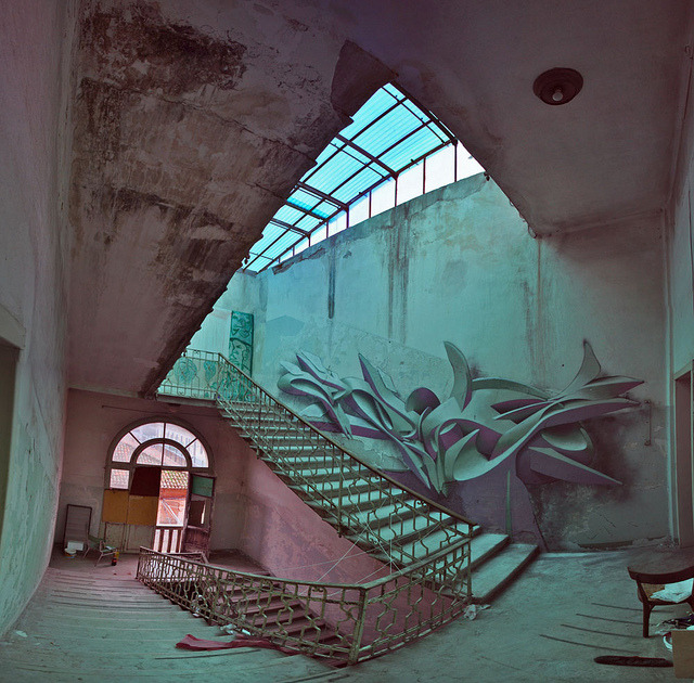 whisplash:  Italian graffiti writer, painter and sculptor Manuel Di Rita (aka Peeta)