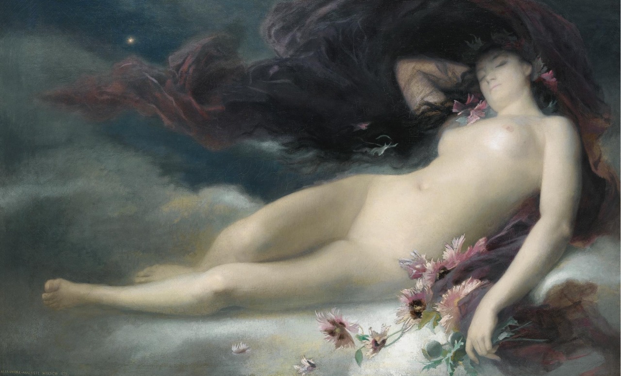 artbeautypaintings:  Night - Alexandre-Auguste Hirsch 