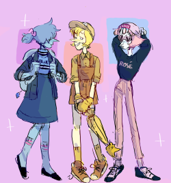 frogopera: saw one of those aesthetic outfit posts with the colors of these three! i thought it was a nice little coincidence.