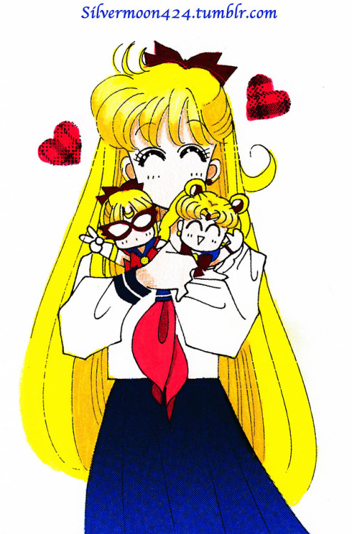 silvermoon424:I did some colorings of these drawings by Naoko Takeuchi. They’re so cute!! I especial