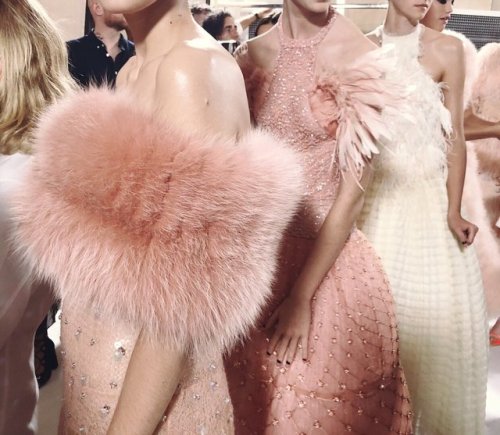 Backstage at Fendi Fall 2018 Couture