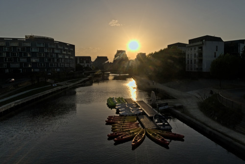 Sunset over Vilaine river