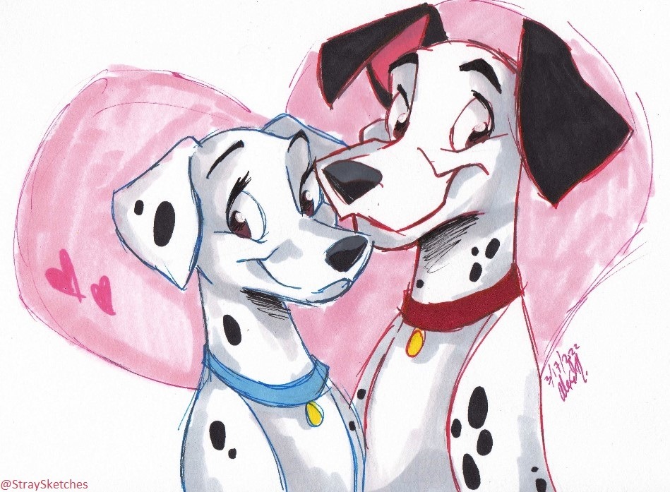 Pongo & Perdita for a color process video 💙🖤❤️ 

♡ Website | Store ♡