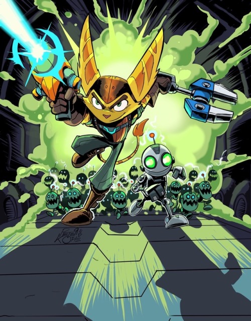 peterkothe:  Happy 15th Anniversary to Ratchet and Clank! One of my all time favorite PlayStation game series, it had tremendous influence on my art, and are always a fun gaming experience!   Kudos to Insomniac and those guys of Creature Box for their