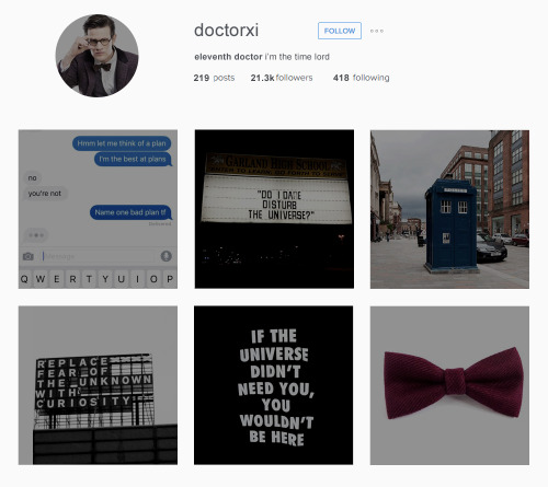 andruwminyard:doctor who meets social media. eleventh doctor edition. requested by anonymous. 
