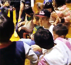  pattiemallette: In Japan and JB just randomly decided to show up at an orphanage