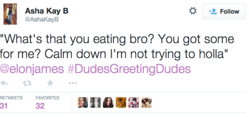 spottieottiefroalicious: thechanelmuse: Lmaooo this is the greatest! Check out #DudesGreetingDudes a