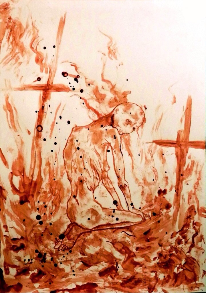 pure-af:Blood Paintings by Maxime Taccardi 