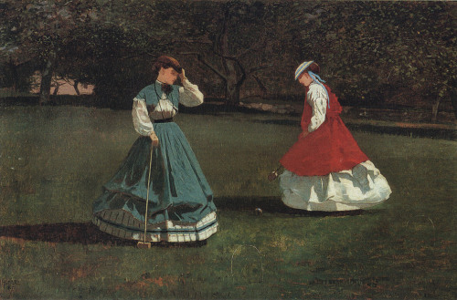 A Game of Croquet by Winslow Homer, 1866