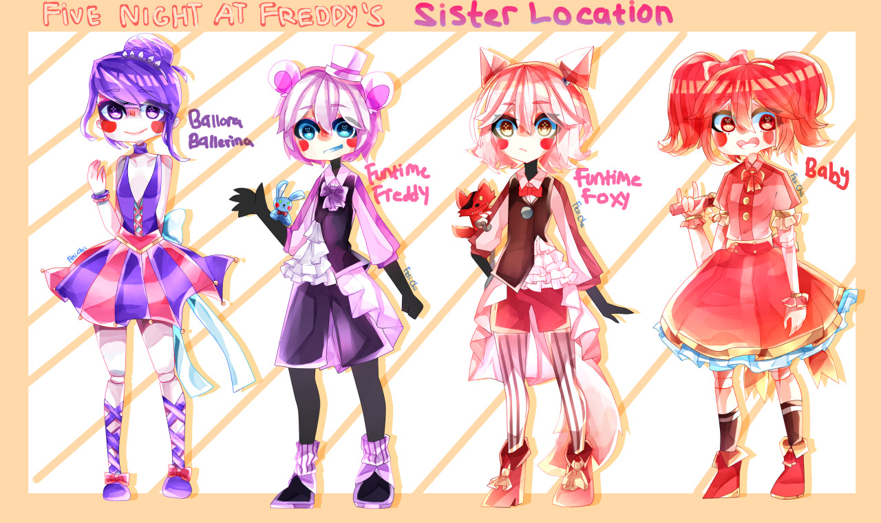Sister Location fanart - almost - all characters and Scott : r