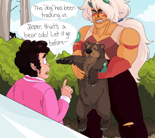 peribytes:jasper finds a ”dog”. and soon its mother… (suggested by @healingn0tes)♡