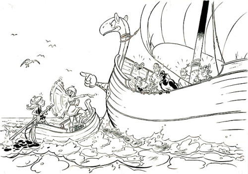 runebennicke: Illustrations I did for the end credits of Asterix and the Vikings.