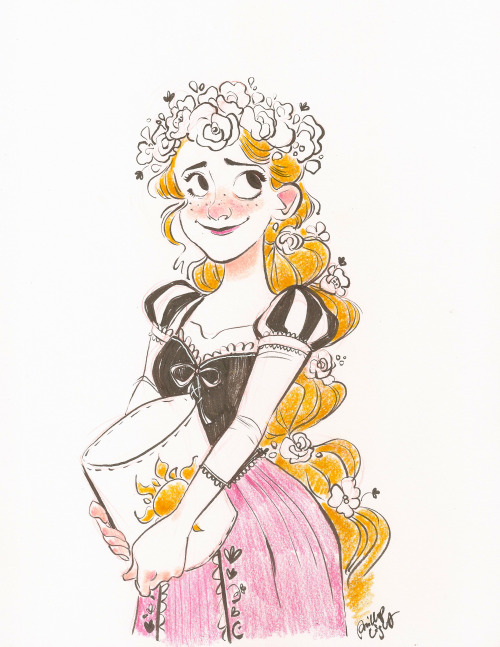 notsoplainbutinsanejane: Phillip drew me Rapunzel a while back because he’s a big sweetie pie 