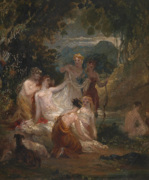 William Hilton the Younger  -  Diana at the Bath,  ca. 1820British, 1786-1839Oil on canvas