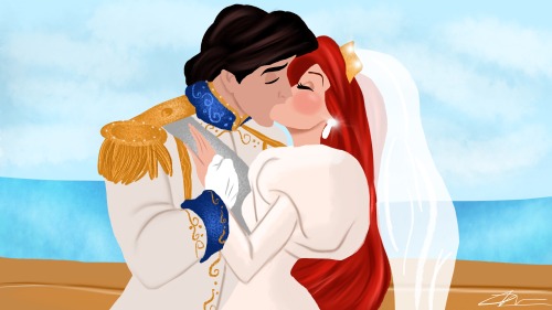 illustrationsbydil: Disney kisses!!! Dating back to Snow White’s kiss to break the spell, to M