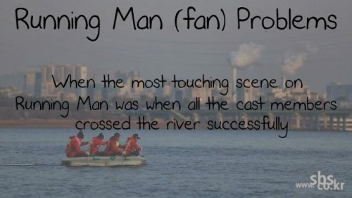 When the most touching scene on Running Man was when all the cast members crossed the river successf