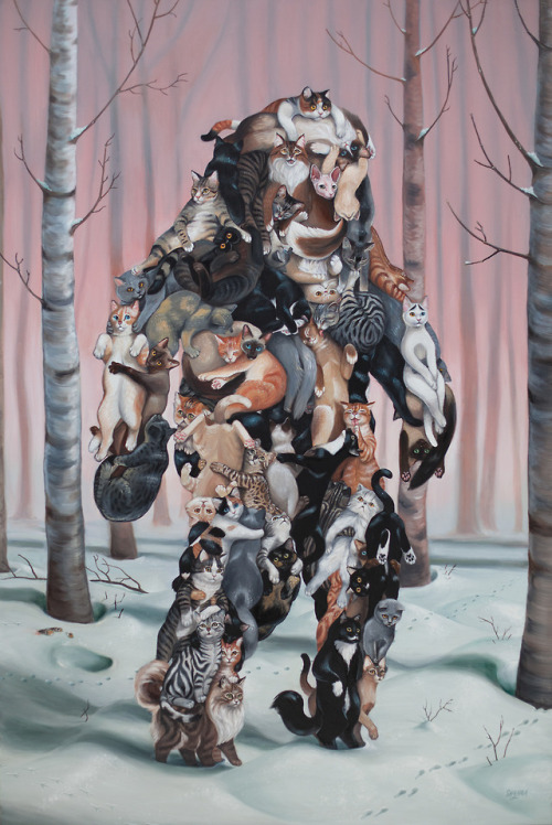 hifructosemag - In paintings like “Catsquatch,” Shyama Golden’s...