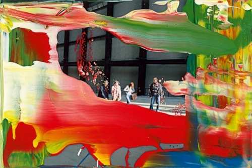 aestheticgoddess:  Gerhard Richter, Museum Visit (overpainted photographs)