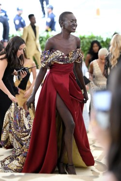 Midnight-Charm:  Alek Wek Attends The Heavenly Bodies Costume Institute Gala At The