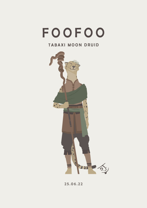 thesketchgoblin: Foofoo - Tabaxi Moon DruidDungeons and Dragons“A professional Kabadi player w